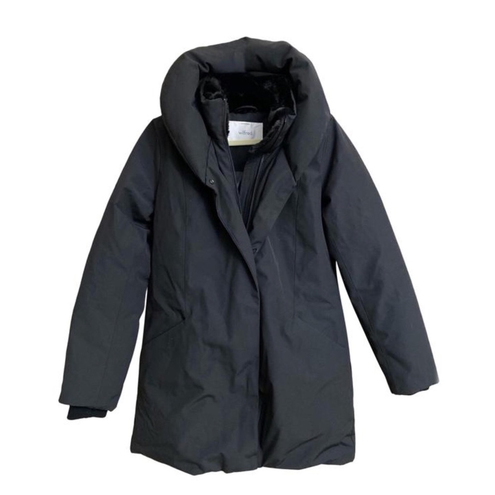 Aritzia Wilfred Cocoon Down Parka in Black NWT